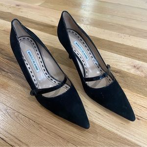 Manolo Blahnik Campari Mary Jane Heels